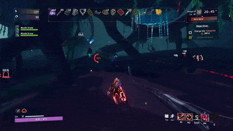 The Void Fiend fighting off enemies.