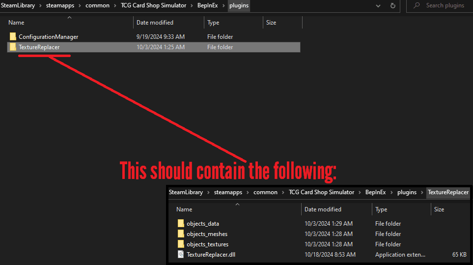 Example of the mods/plugins folder