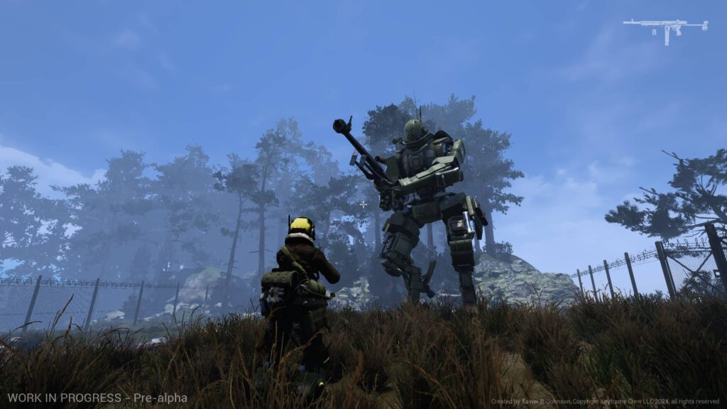 Diesel Knights playtest mech in proving grounds