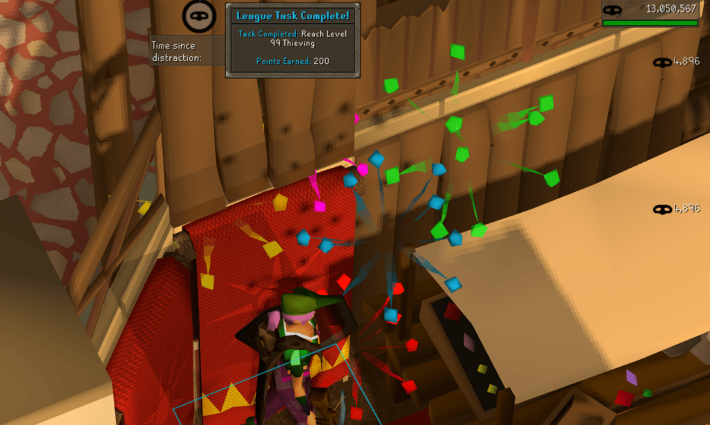 Getting 99 thieving during the Raging Echoes league