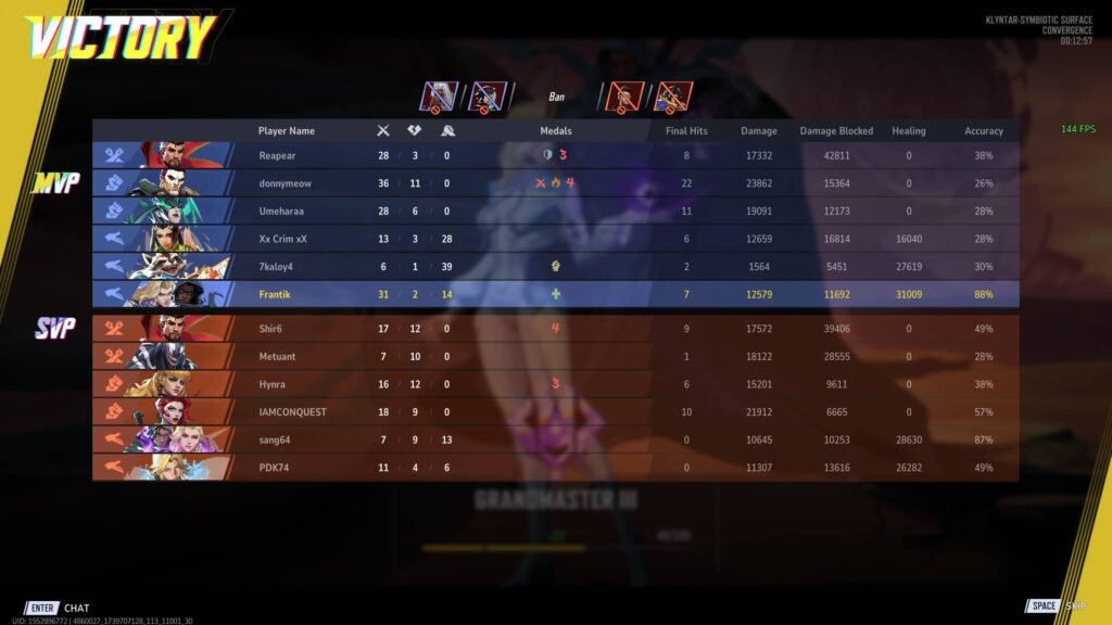 Getting high stats as Cloak & Dagger in a grandmaster match