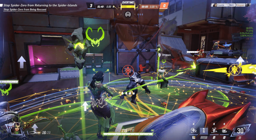 Taking down Venom after he tried to dive my team