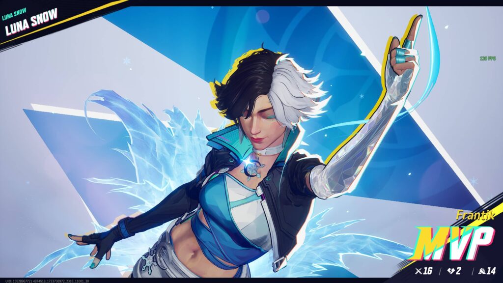 Getting an MVP as Luna Snow in Marvel Rivals