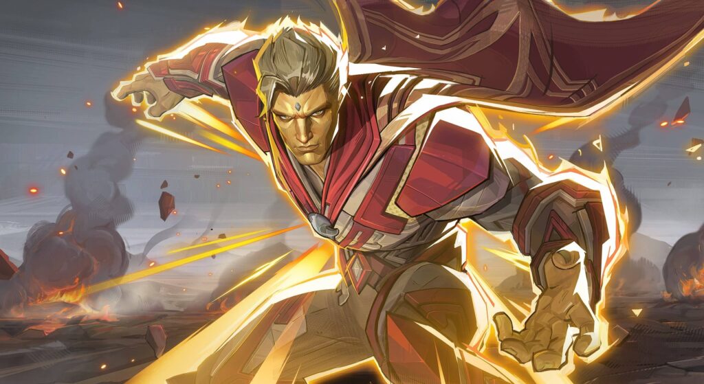 Marvel Rivals Adam Warlock MVP screen for one of his skins