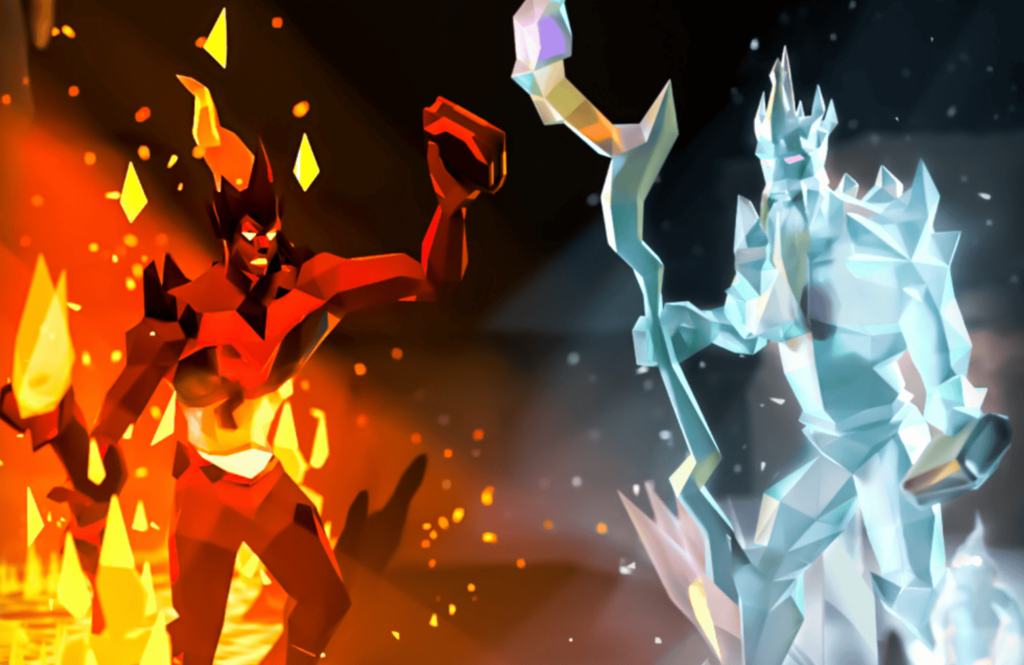 Official Promo Art of the Royal Titans in OSRS