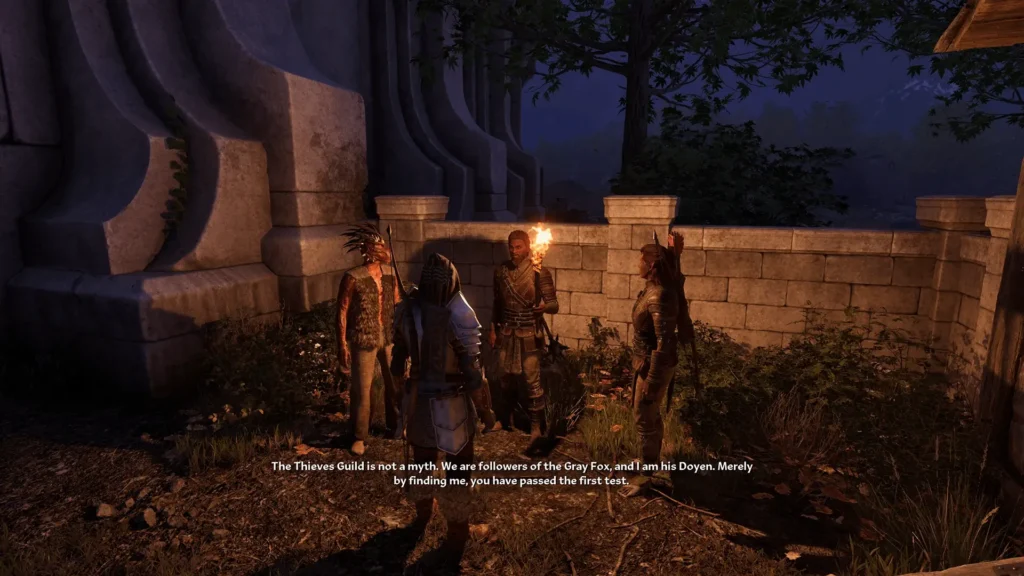 Starting the quest to join the Thieves Guild