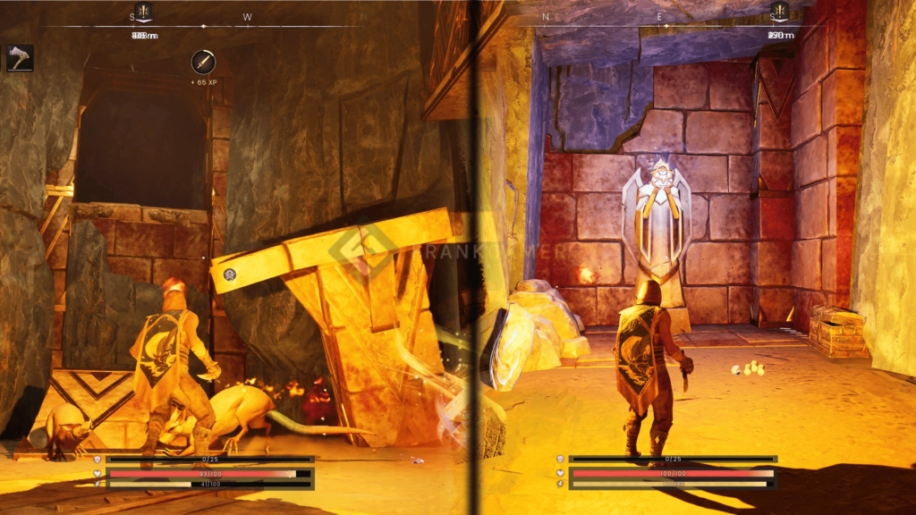 The "secret" doorway and the statue it's hiding