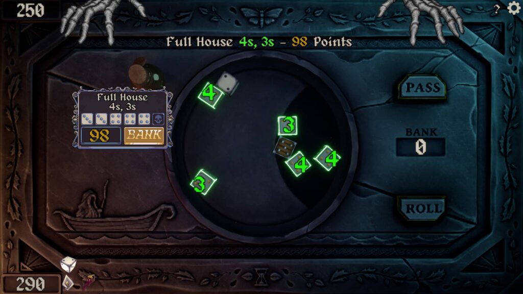 Getting a full house in Dice With Death