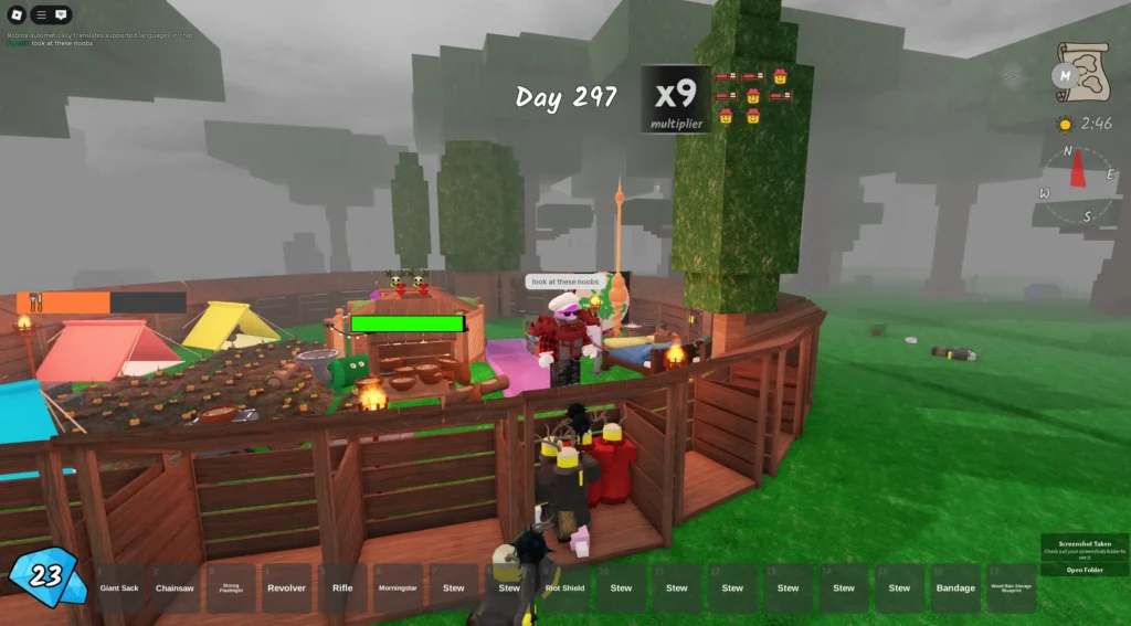 Example of what happens to the enemies when they're stuck at the wall
