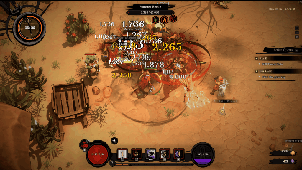 Progressing through the Dry Road level in Hell Clock