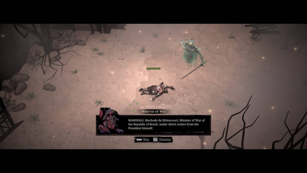 Facing the Miniser of War boss in Hell Clock