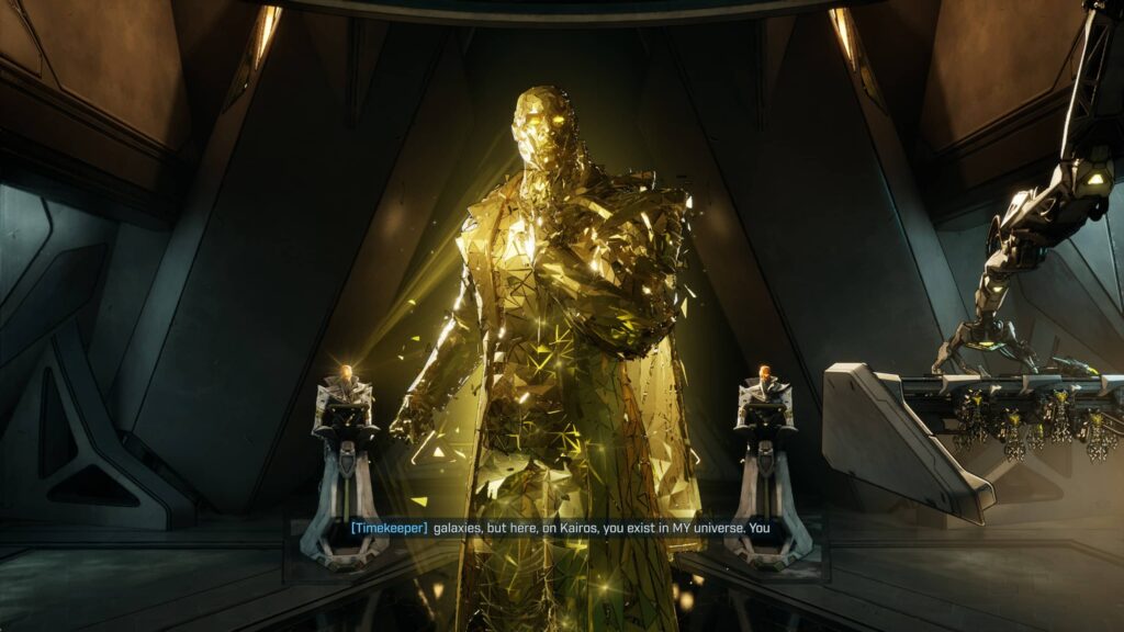 The Timekeeper taunting you during the intro