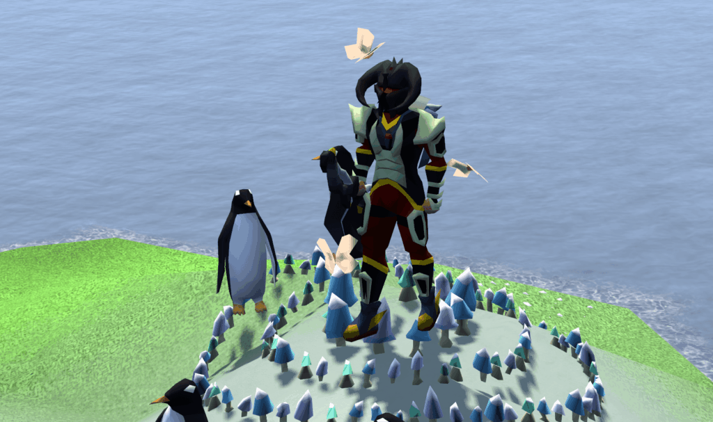 My character standing on top of a fairy ring in the game