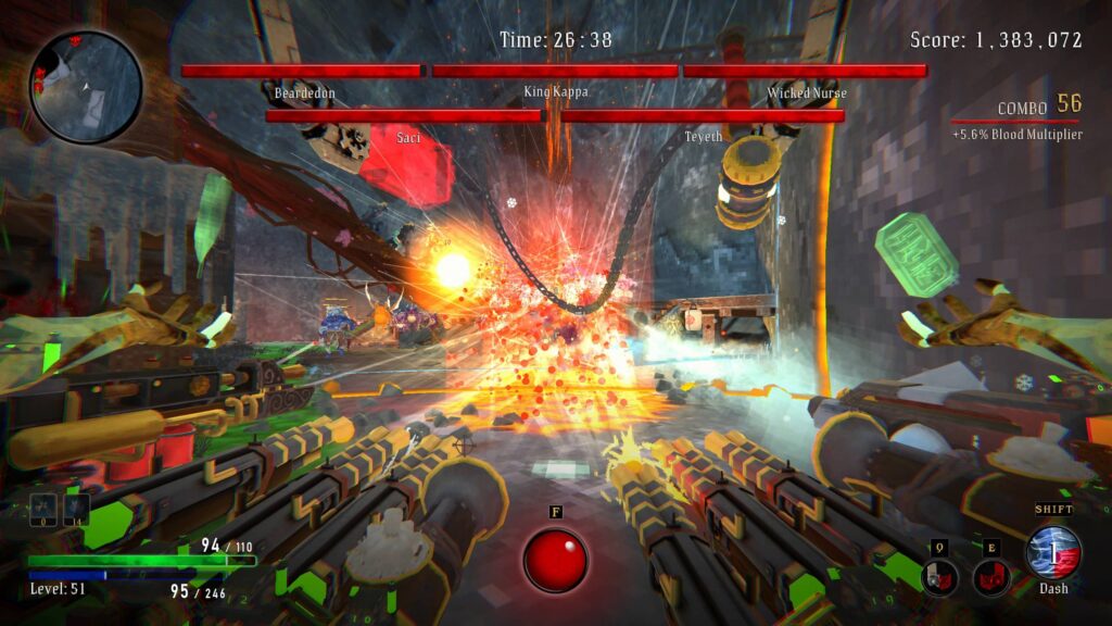Vampire Hunters gameplay showing a cluttered screen