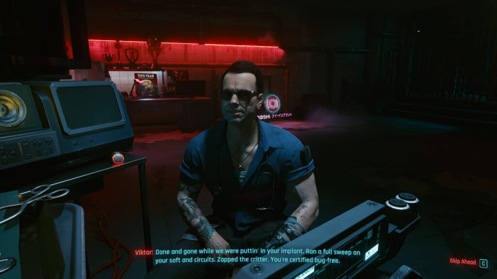 Viktor talking to the player