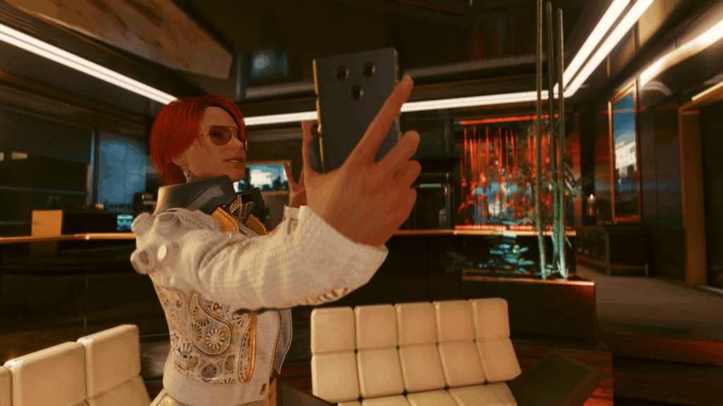 My V wearing corporate/rich attire