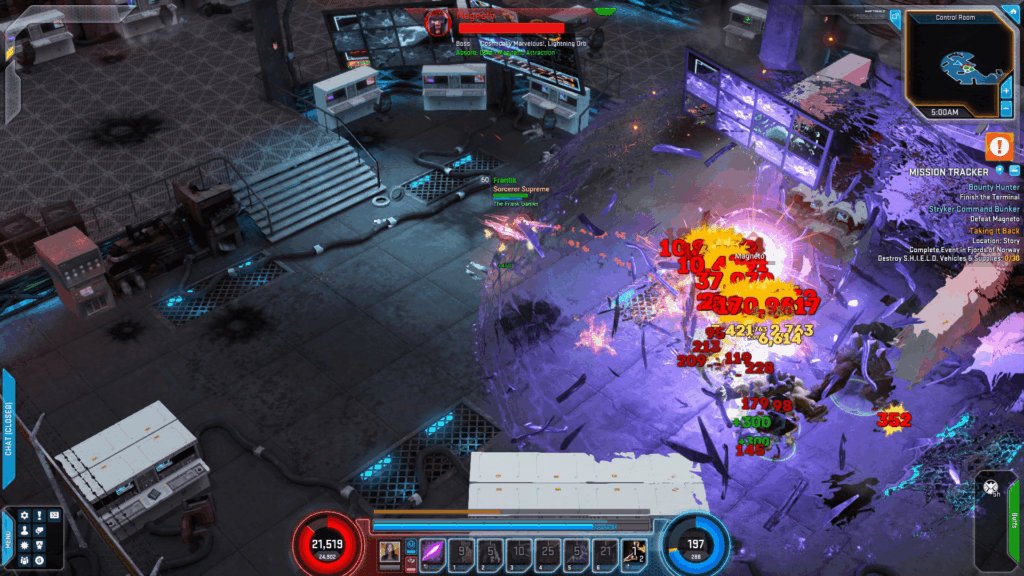 Marvel Heroes Omega fighting Magneto as Rogue