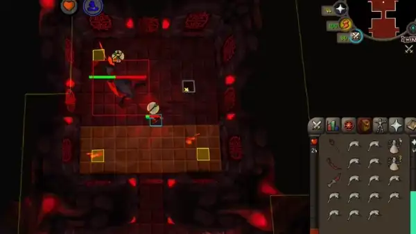 Example of the crystal dagger mechanic in the Echo Hunllef fight