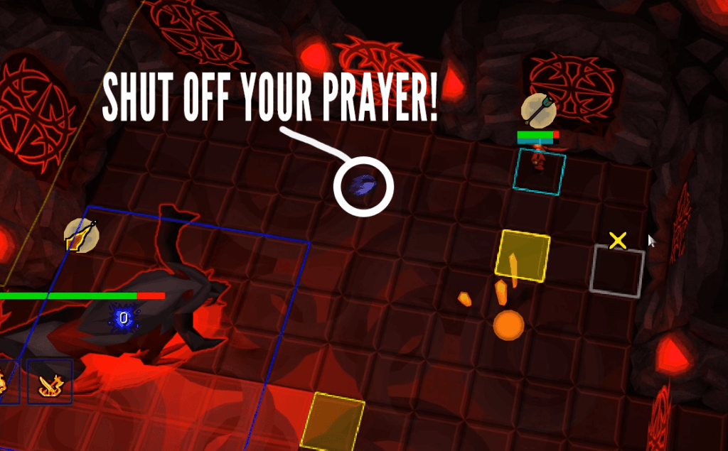 Example of the special prayer disruption attack