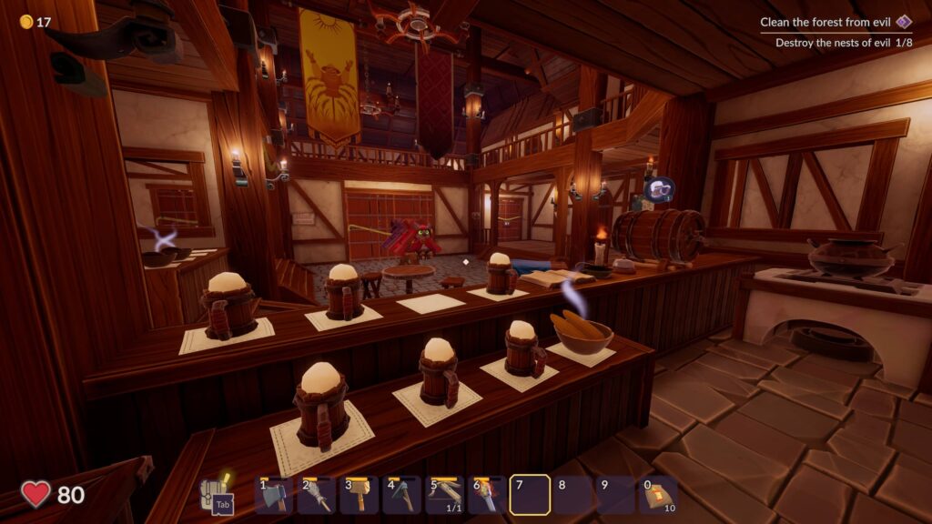 The bar in Ale & Tale Tavern