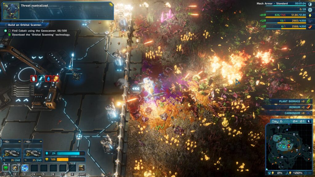 Defending against weak aliens in The Riftbreaker