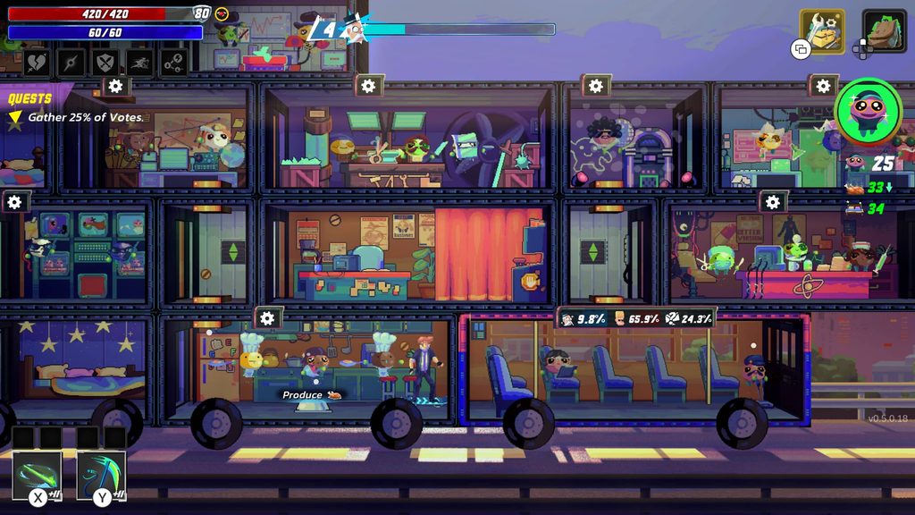 The campaign bus in Anomaly President