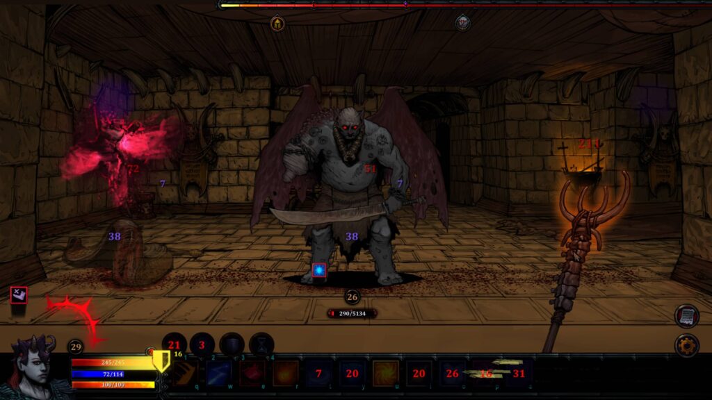 Fighting a boss in HellSlave II