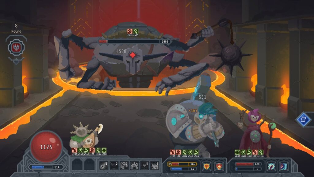 Fighting a sentinel as the bard in Lootbound.