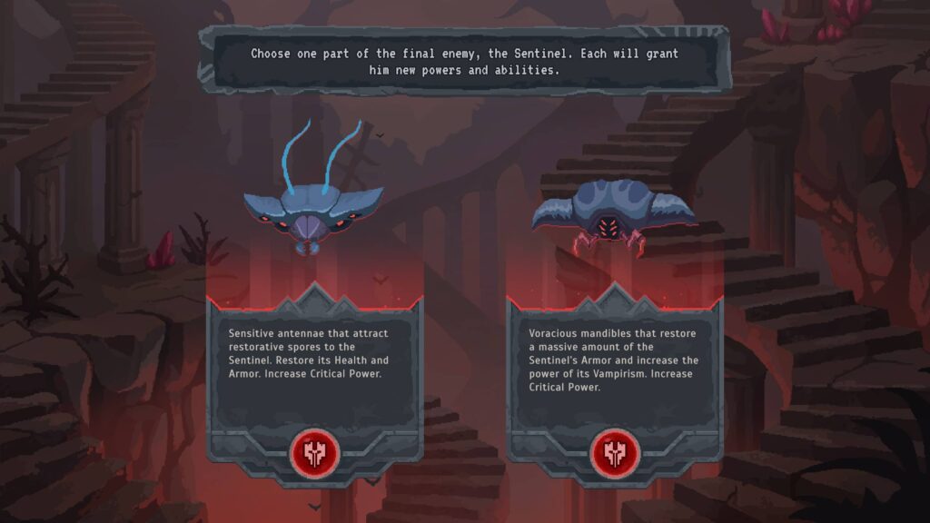 Choosing between Sentinel parts in Lootbound.