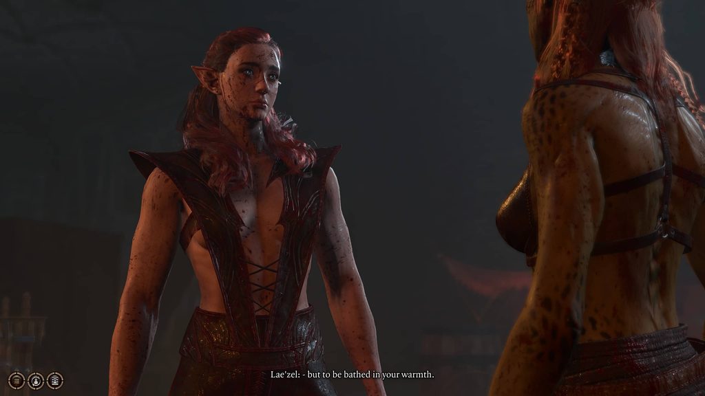Female Tav in a romantic relationship with Laezel in BG3