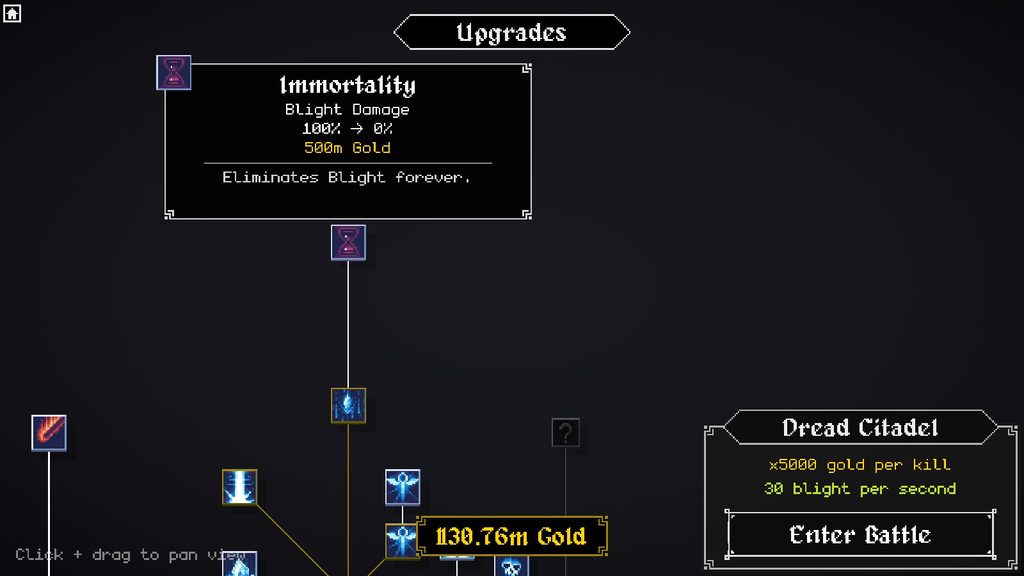The skill tree in Legion Breaker